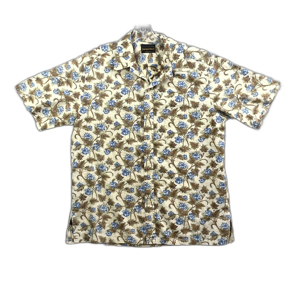 Hawaiian Flavor Shirt Mens XL Floral Beach Surf Skate Vintage USA Made Outdoor